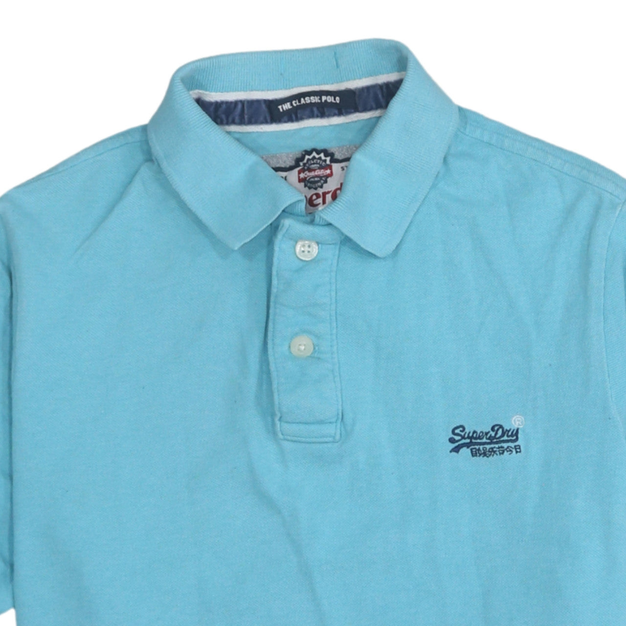 Superdry Men's Blue Classic Short Sleeve Polo Shirt Size M