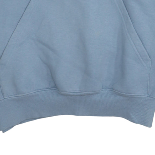 Carhartt Men's Blue Pullover Hoodie S Embroidered Logo Fleece