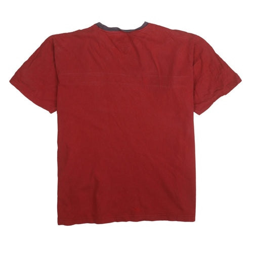 Tommy Hilfiger Men's Red XL Crew Neck Logo T-Shirt