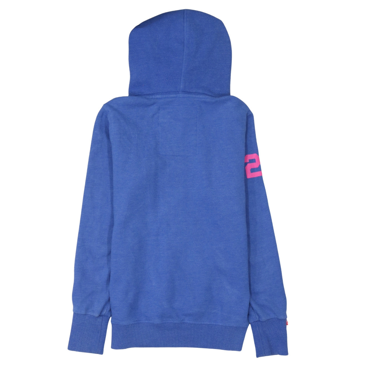 Superdry Women Blue Pullover Hoodie Size M Track & Field Graphic