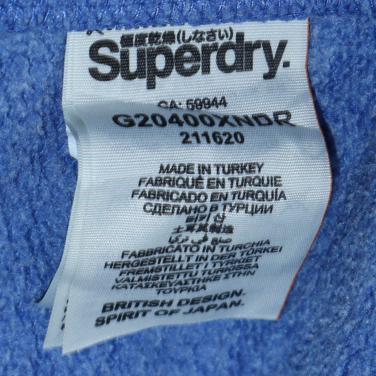 Superdry Women Blue Pullover Hoodie Size M Track & Field Graphic