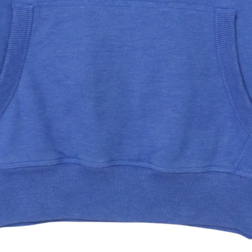 Superdry Women Blue Pullover Hoodie Size M Track & Field Graphic