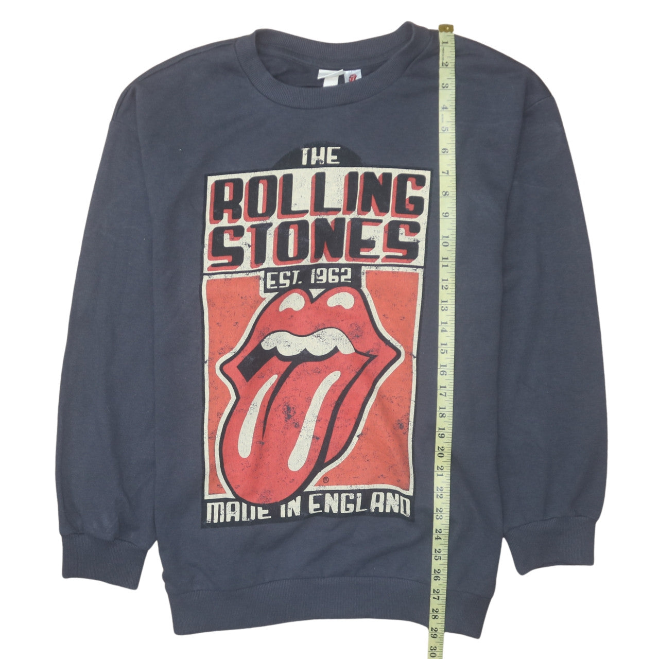 H&M Women’s Blue Rolling Stones Logo Sweatshirt Size L