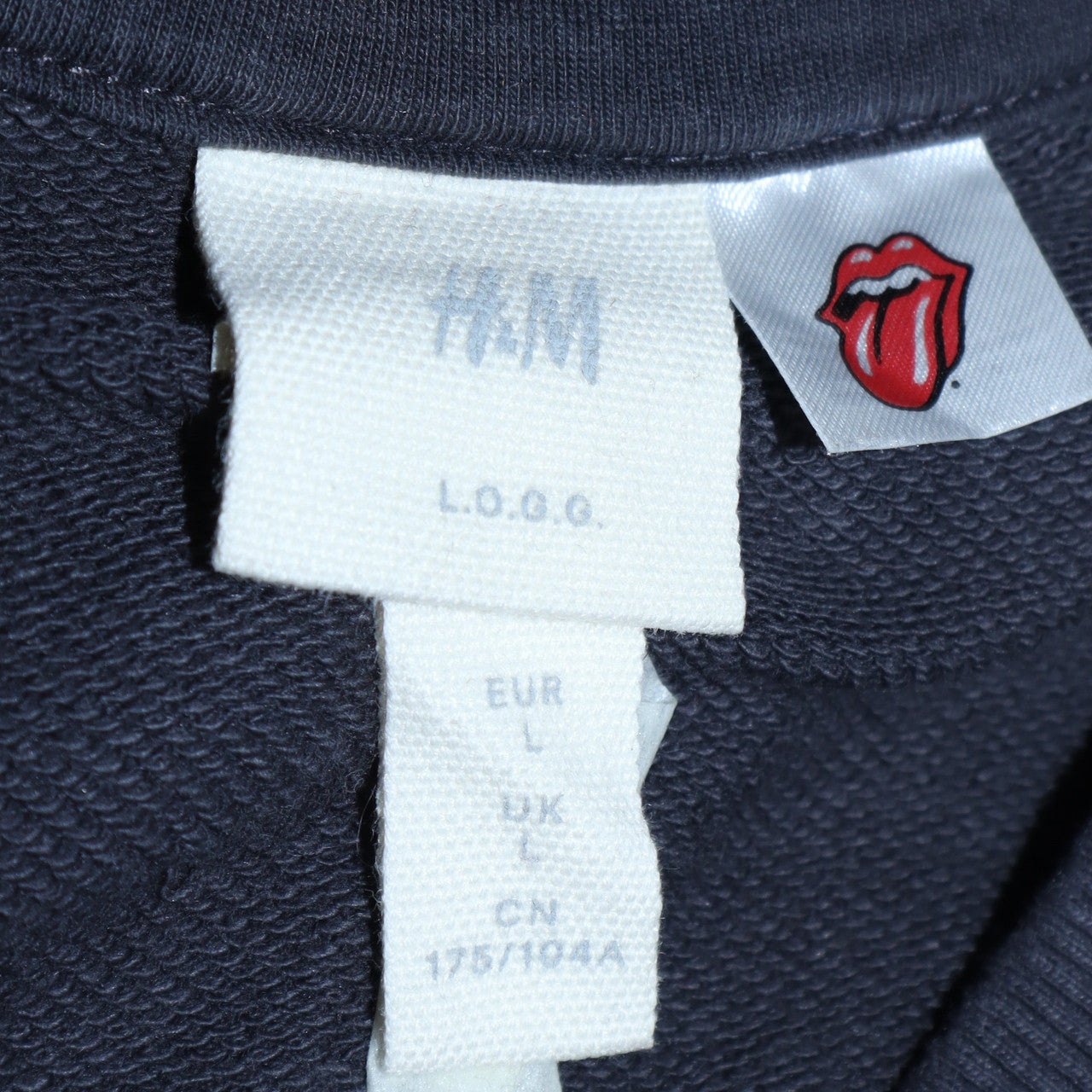 H&M Women’s Blue Rolling Stones Logo Sweatshirt Size L