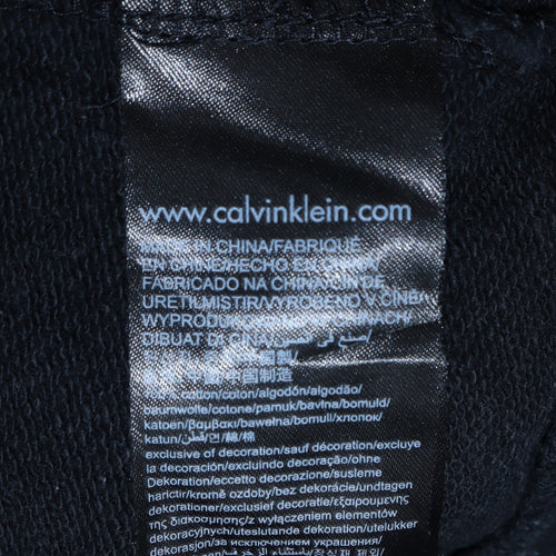 Calvin Klein Jeans Men's Black Regular Fit Cotton Sweatshirt S