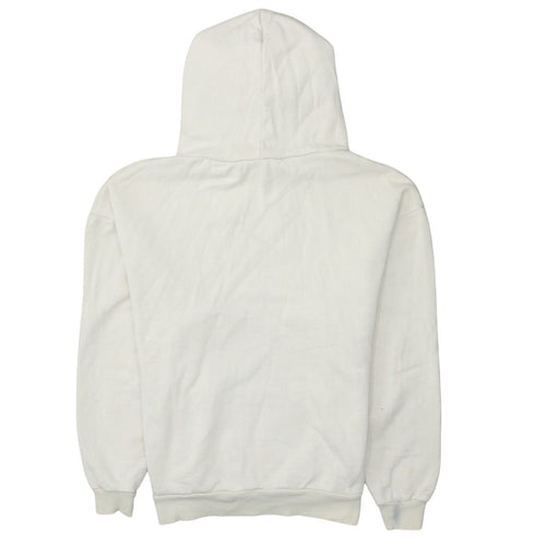 Subdued Womens White Graphic Print Pullover Hoodie XS