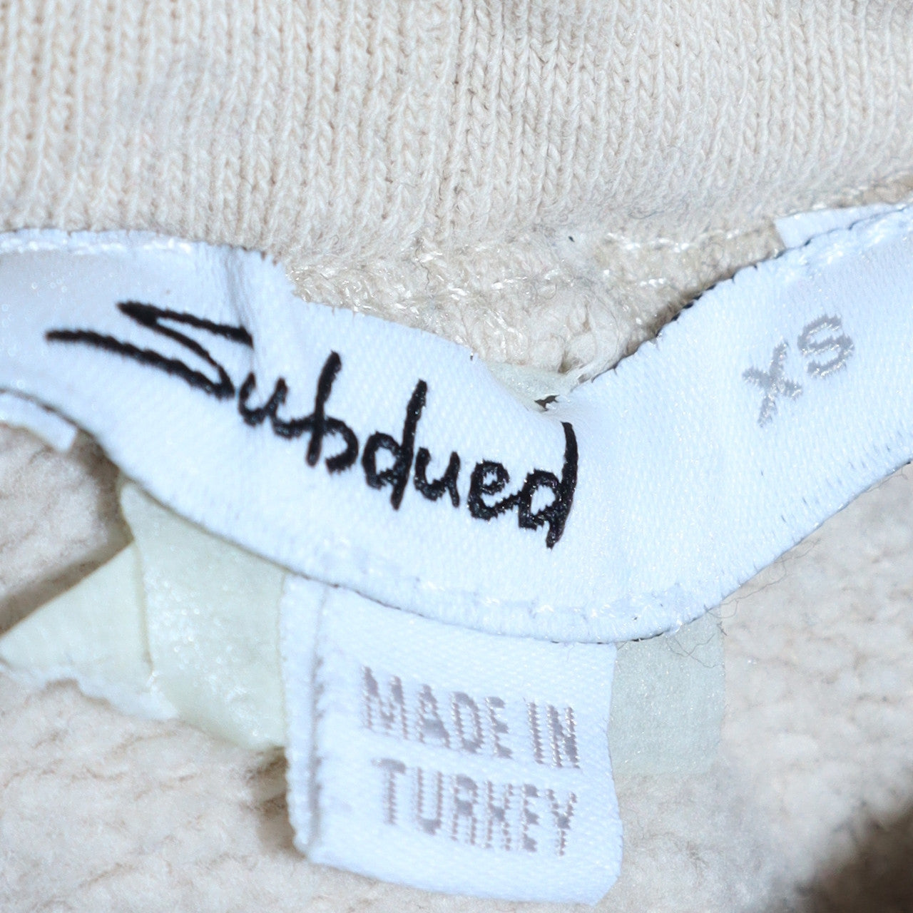 Subdued Womens White Graphic Print Pullover Hoodie XS