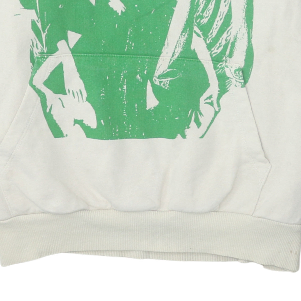 Subdued Womens White Graphic Print Pullover Hoodie XS