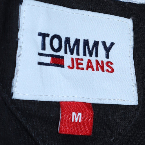 Tommy Jeans Men's Black Long Sleeve Cotton Crew Neck T-Shirt M