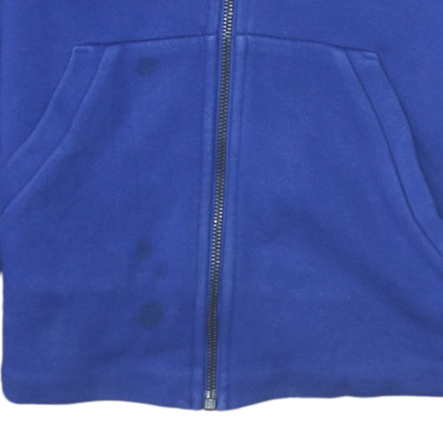 Adidas Womens Blue Full Zip Hooded Sweatshirt XS Relaxed Fit