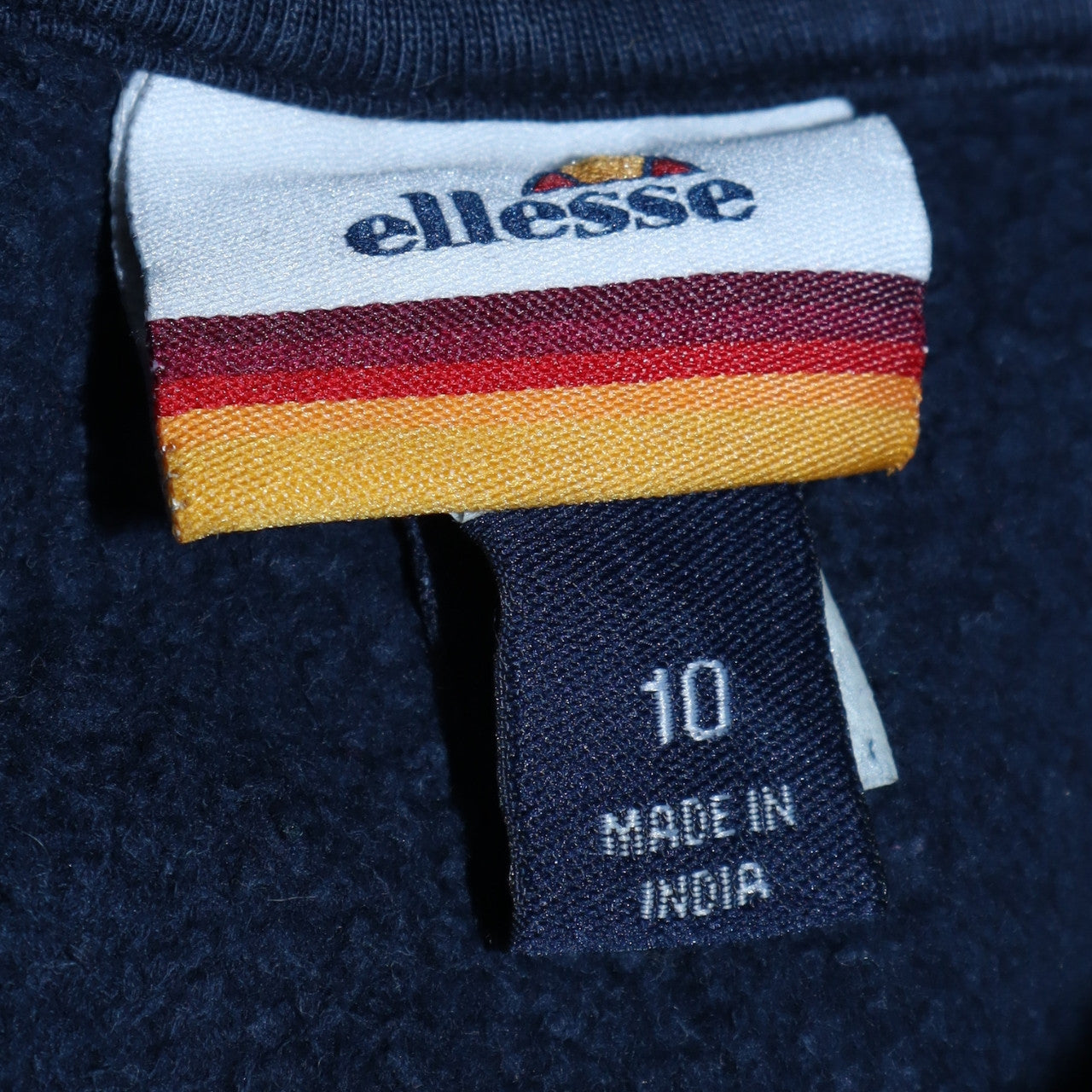 Ellesse Womens Navy Burgundy Colourblock Hoodie Size 10 Pullover