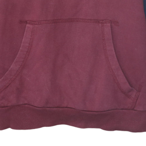 Ellesse Womens Navy Burgundy Colourblock Hoodie Size 10 Pullover
