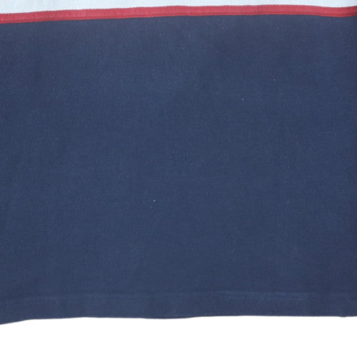 Tommy Jeans Men’s Blue Long Sleeve Polo Shirt Size S Cotton