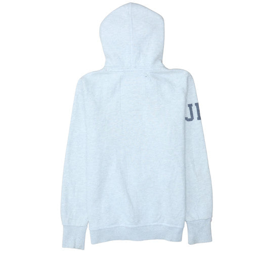 Superdry Men's Grey Pullover Hoodie Medium Athletic Logo Fleece