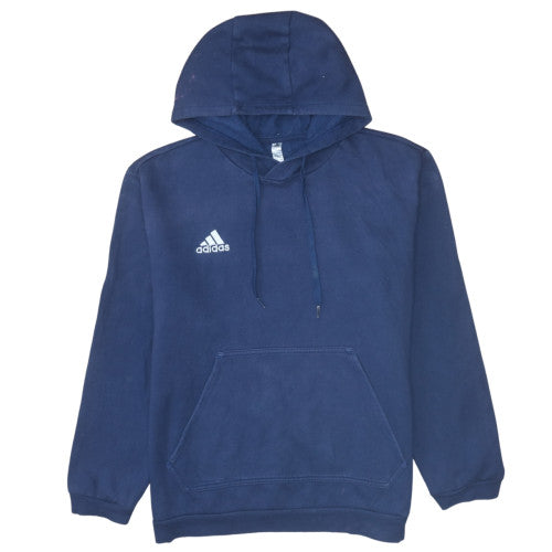 Adidas Men Blue Pullover Hoodie 2XL Fleece Sportswear