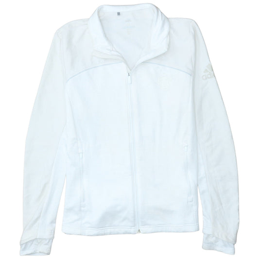 Adidas Men White Full Zip Golf Jacket Size M Lightweight Polyester