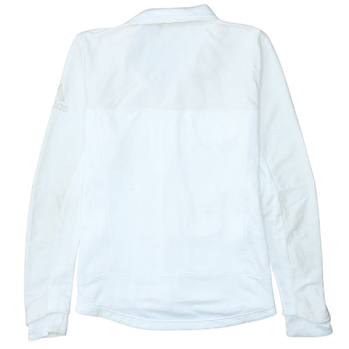 Adidas Men White Full Zip Golf Jacket Size M Lightweight Polyester