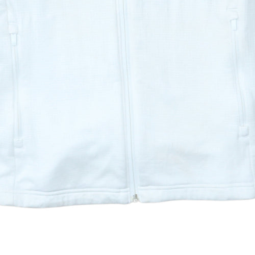 Adidas Men White Full Zip Golf Jacket Size M Lightweight Polyester