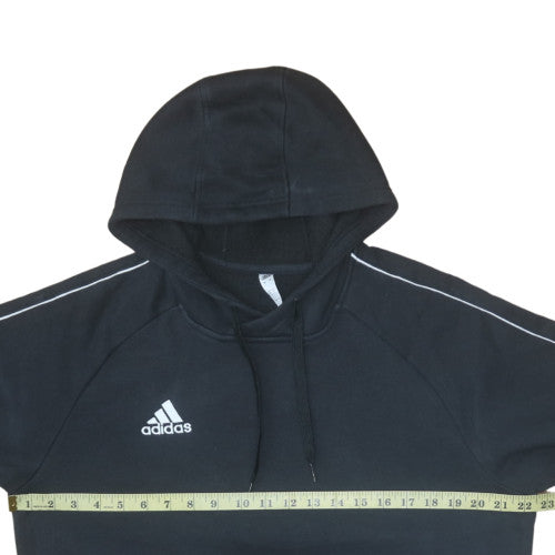 Adidas Men Black Pullover Hoodie L Fleece Sportswear Sweatshirt
