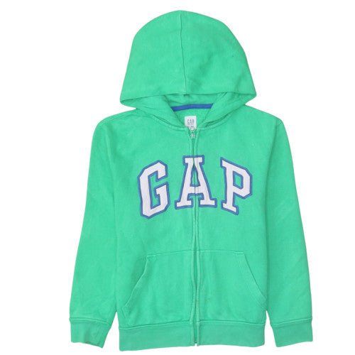 GAP Kids Boys Green Full Zip Hoodie L 10-11 Years Cotton Blend