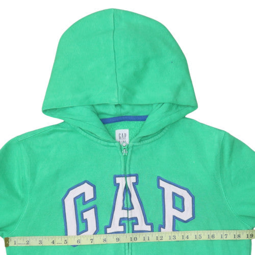 GAP Kids Boys Green Full Zip Hoodie L 10-11 Years Cotton Blend
