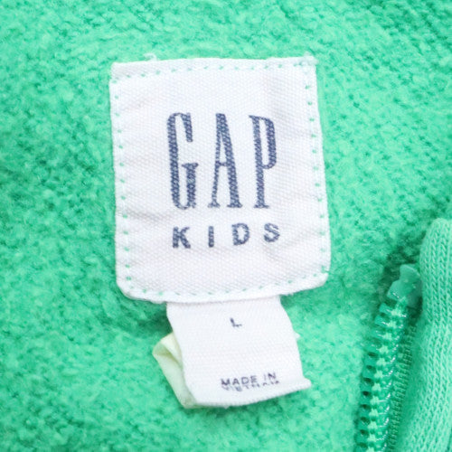 GAP Kids Boys Green Full Zip Hoodie L 10-11 Years Cotton Blend