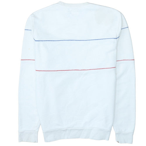 Levi's Men's White Pullover Logo Sweatshirt Size M Classic Fleece