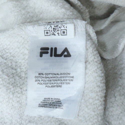 FILA Men's White Sweatpants L Fleece Cotton Regular Fit