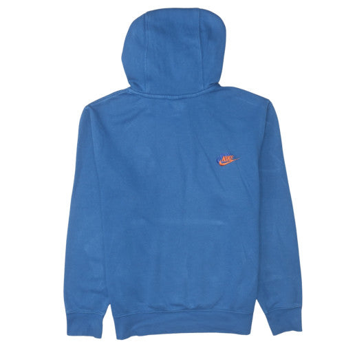 Nike Men's Blue Pullover Hoodie Small Graphic Logo Fleece