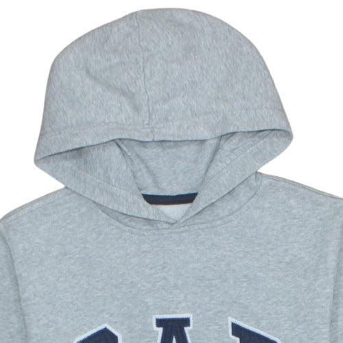 GAP Boys Grey Pullover Hoodie Size 14-16 Years Fleece Logo Sweatshirt