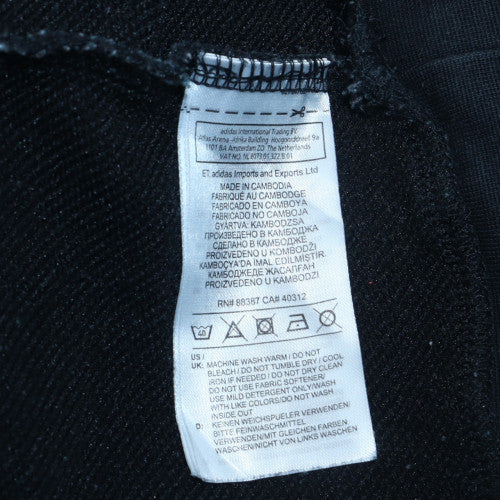 Adidas Womens Black Medium Pullover Sweatshirt Crew Neck Logo Print