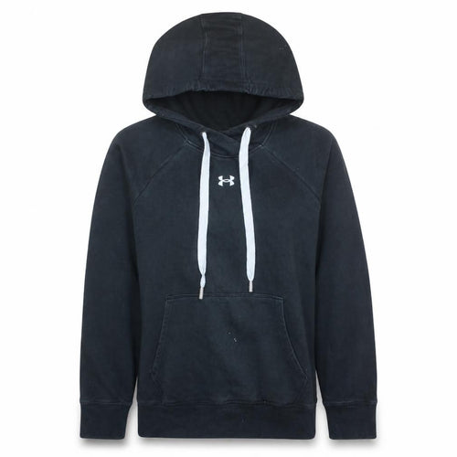 Under Armour Womens Black XS Pullover Hoodie Cotton Blend Loose Fit