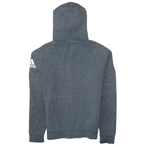 Adidas Men Grey Full Zip Hoodie Small Regular Fit Sportswear