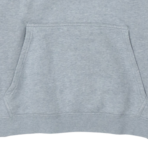 Nike Men's Grey 1/4 Zip Pullover Hoodie L Fleece Logo Sweatshirt
