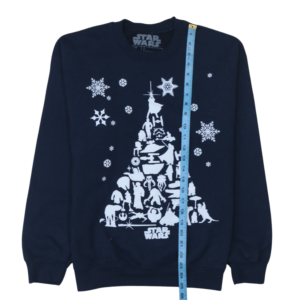 Star Wars Women's Navy Blue Medium Pullover Sweatshirt Christmas Print