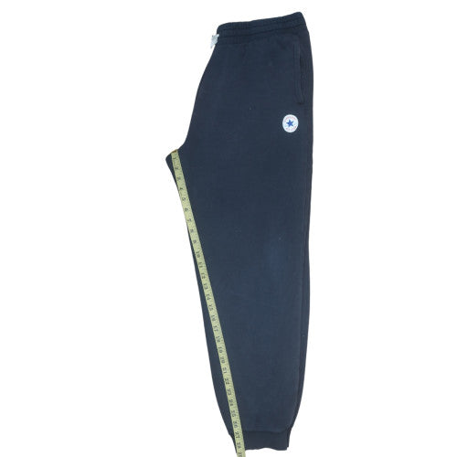 Converse Men's Blue L Sweatpants Fleece Logo Drawstring Comfort