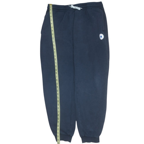 Converse Men's Blue L Sweatpants Fleece Logo Drawstring Comfort
