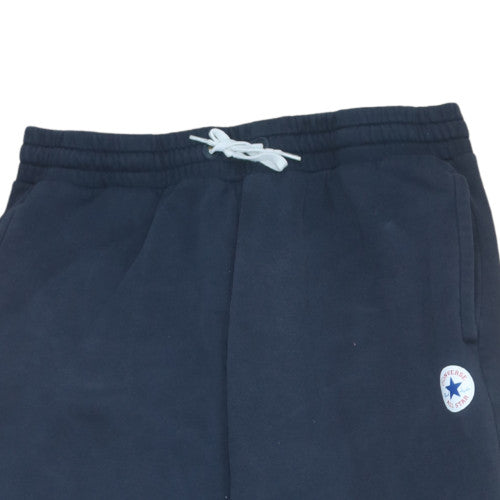 Converse Men's Blue L Sweatpants Fleece Logo Drawstring Comfort