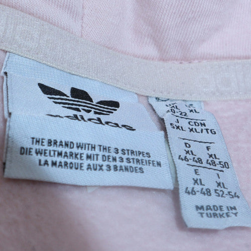 Adidas Women Pink Pullover Hoodie XL Hooded Sweatshirt Casual