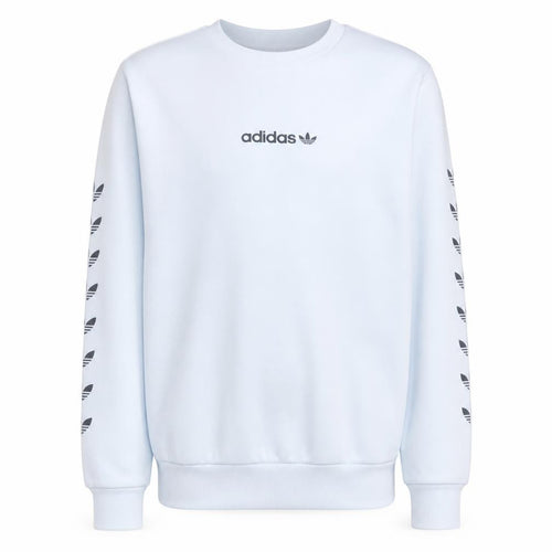 Adidas Boys White XL 15-16 Years Crew Neck Logo Sweatshirt