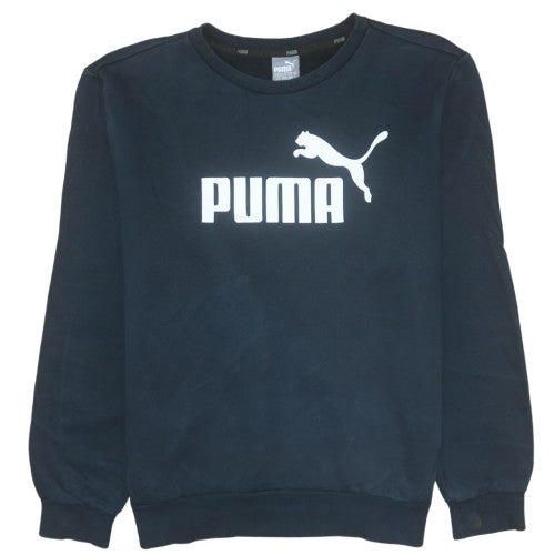 Puma Mens Black Crew Neck Pullover Sweatshirt Size L