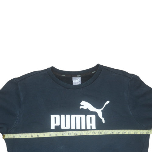 Puma Mens Black Crew Neck Pullover Sweatshirt Size L