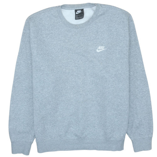 Nike Men's Grey Crew Neck Pullover Sweatshirt Size L