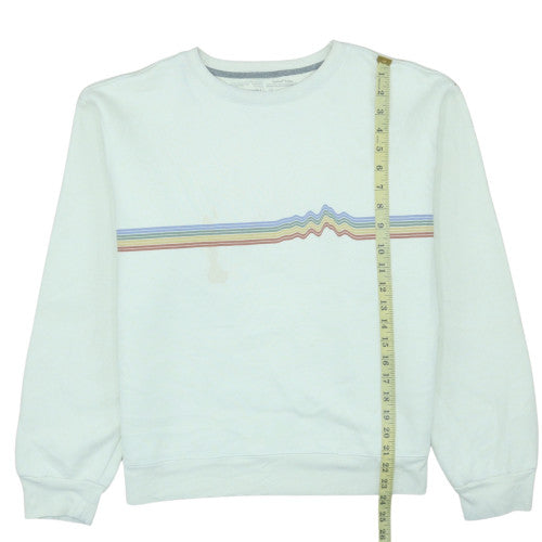 Patagonia Men's White L Crew Neck Pullover Sweatshirt Graphic Print