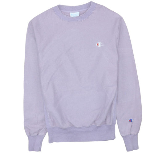 Champion Women's Lilac Small Reverse Weave Crew Neck Pullover Sweatshirt