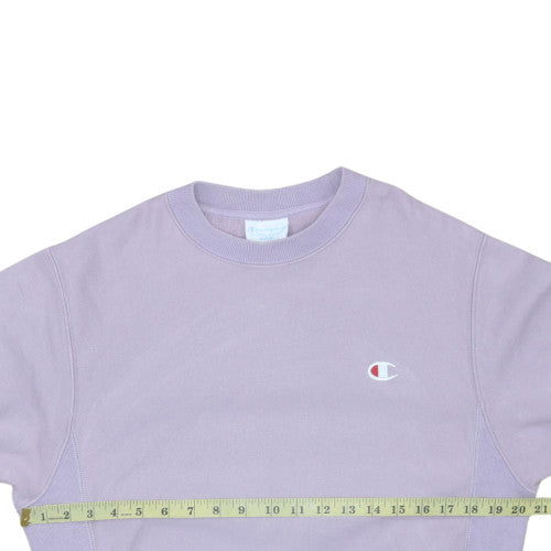 Champion Women's Lilac Small Reverse Weave Crew Neck Pullover Sweatshirt