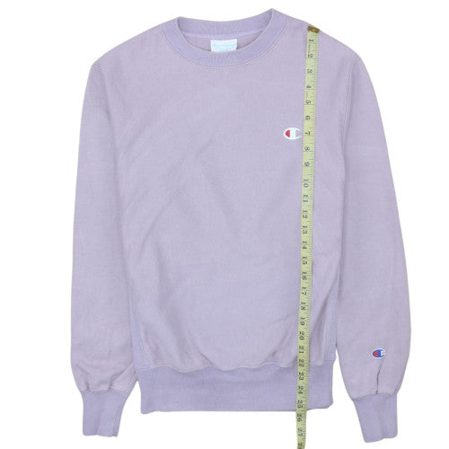 Champion Women's Lilac Small Reverse Weave Crew Neck Pullover Sweatshirt