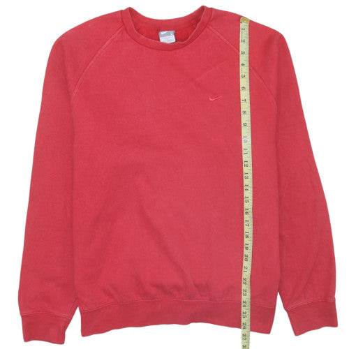 Nike Men's Red Pullover Crew Neck Fleece Sweatshirt Size L