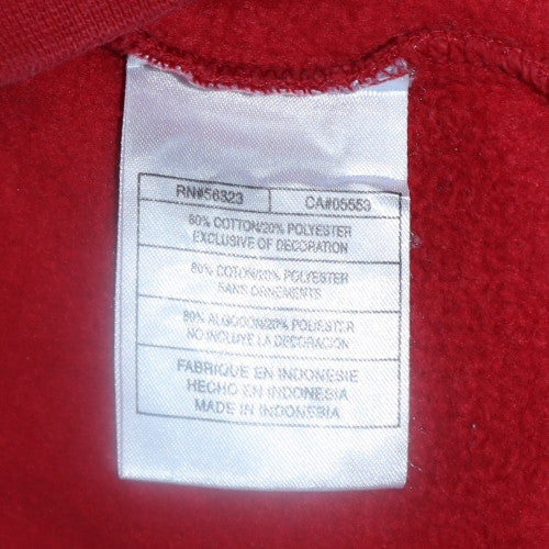 Nike Men's Red Pullover Crew Neck Fleece Sweatshirt Size L