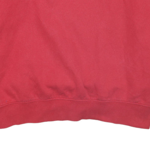 Nike Men's Red Pullover Crew Neck Fleece Sweatshirt Size L